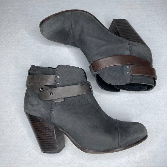 Rag & bone Nubuck Leather Harrow Ankle Boots - Picture 2 of 7
